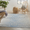 Nourison Elation ETN03 Ivory Blue Area Rug