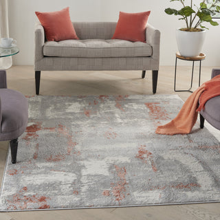 Nourison Elation ETN06 Grey Brick Area Rug