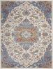Nourison Elation ETN09 Ivory Blue Area Rug