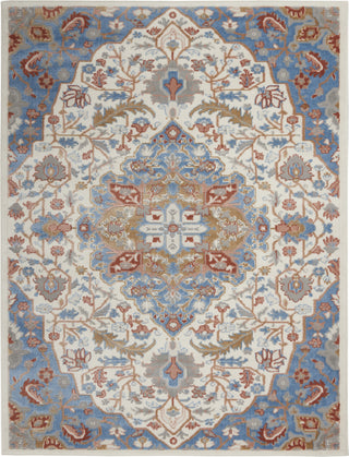 Nourison Elation ETN09 Ivory Blue Area Rug