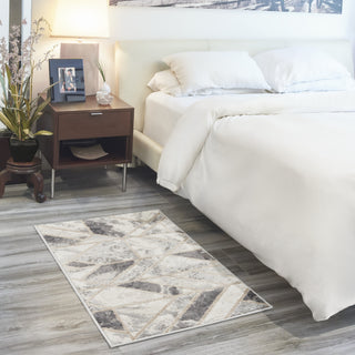 Nourison Elation ETN11 Ivory/Grey Area Rug Room Image