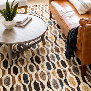 Karastan Elements Etro Beige Area Rug Lifestyle Image Feature