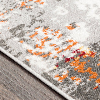 Surya Rafetus ETS-2305 Burnt Orange Dark Red Butter Medium Gray Charcoal White Area Rug Texture Image