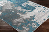 Surya Rafetus ETS-2324 Teal Medium Gray Charcoal White Area Rug Mirror Corner Image