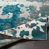 Surya Rafetus ETS-2324 Teal Medium Gray Charcoal White Area Rug Mirror Pile Image