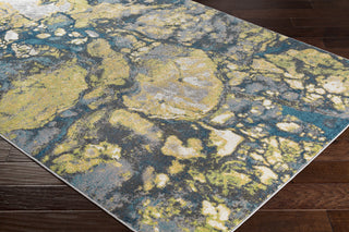 Surya Rafetus ETS-2327 Butter Teal Lime Charcoal Medium Gray White Area Rug Mirror Corner Image