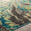 Surya Rafetus ETS-2328 Lime Butter Teal Black Charcoal Medium Gray White Area Rug Mirror Texture Image