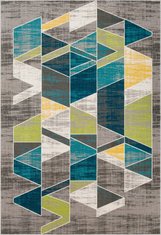 Surya Rafetus ETS-2329 Teal Lime Butter Charcoal Medium Gray White Area Rug Mirror main image