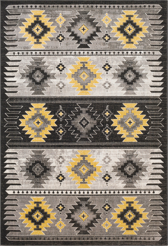 Surya Rafetus ETS-2330 Butter Medium Gray Black Charcoal White Area Rug Mirror main image