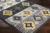 Surya Rafetus ETS-2330 Butter Medium Gray Black Charcoal White Area Rug Mirror Corner Image