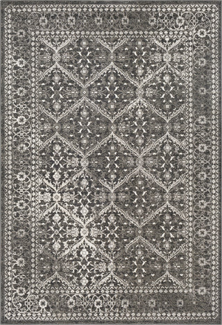 Surya Rafetus ETS-2331 Charcoal Black Medium Gray White Area Rug Mirror Design Image