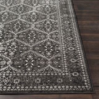 Surya Rafetus ETS-2331 Charcoal Black Medium Gray White Area Rug Mirror Detail Image