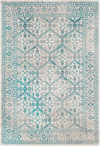 Surya Rafetus ETS-2332 Teal Medium Gray White Area Rug Mirror main image