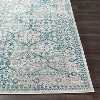 Surya Rafetus ETS-2332 Teal Medium Gray White Area Rug Mirror Detail Image