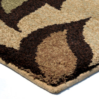 Orian Rugs Euphoria Vine Beige Area Rug Corner Shot