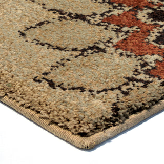 Orian Rugs Euphoria Katie Beige Area Rug Corner Shot