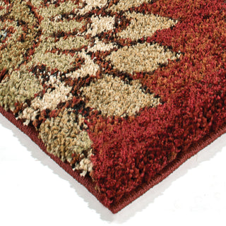 Orian Rugs Euphoria Katie Red Area Rug Corner Shot