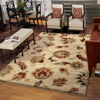 Orian Rugs Euphoria Landyn Beige Area Rug Room Scene Feature