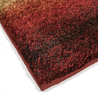 Orian Rugs Euphoria Connection Red Area Rug Corner Shot