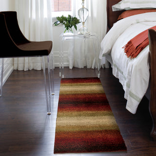 Orian Rugs Euphoria Connection Red Area Rug Room Scene Runner