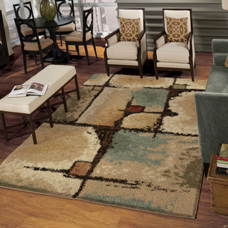 Orian Rugs Euphoria Jacci Beige Area Rug Room Scene Feature