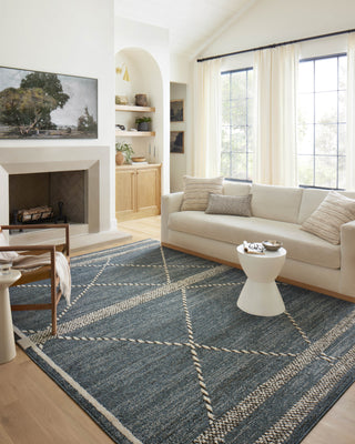 Loloi II Fabian FAB-01 Denim/Charcoal Area Rug Lifestyle Image Feature