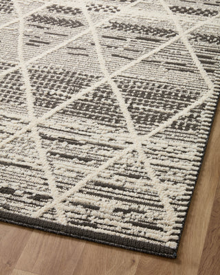 Loloi II Fabian FAB-03 Charcoal/Ivory Area Rug Angle Image