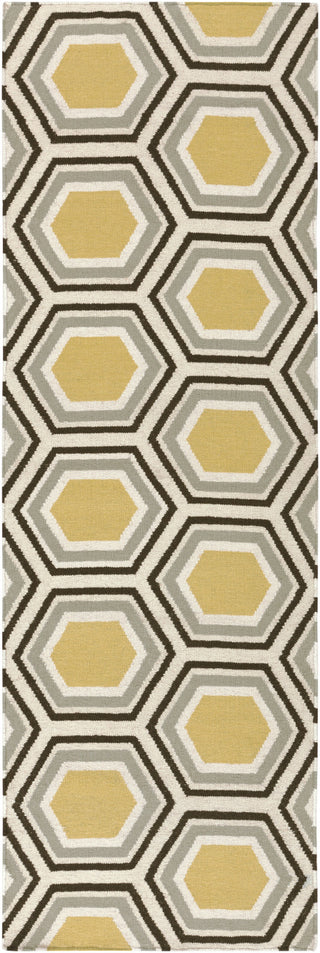 Surya Fallon FAL-1037 Gold Area Rug by Jill Rosenwald 2'6'' x 8' Runner