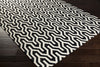 Surya Fallon FAL-1112 Black Hand Woven Area Rug by Jill Rosenwald 5x8 Corner