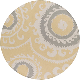 Surya Fallon FAL-1114 Gold Area Rug by Jill Rosenwald 8' Round