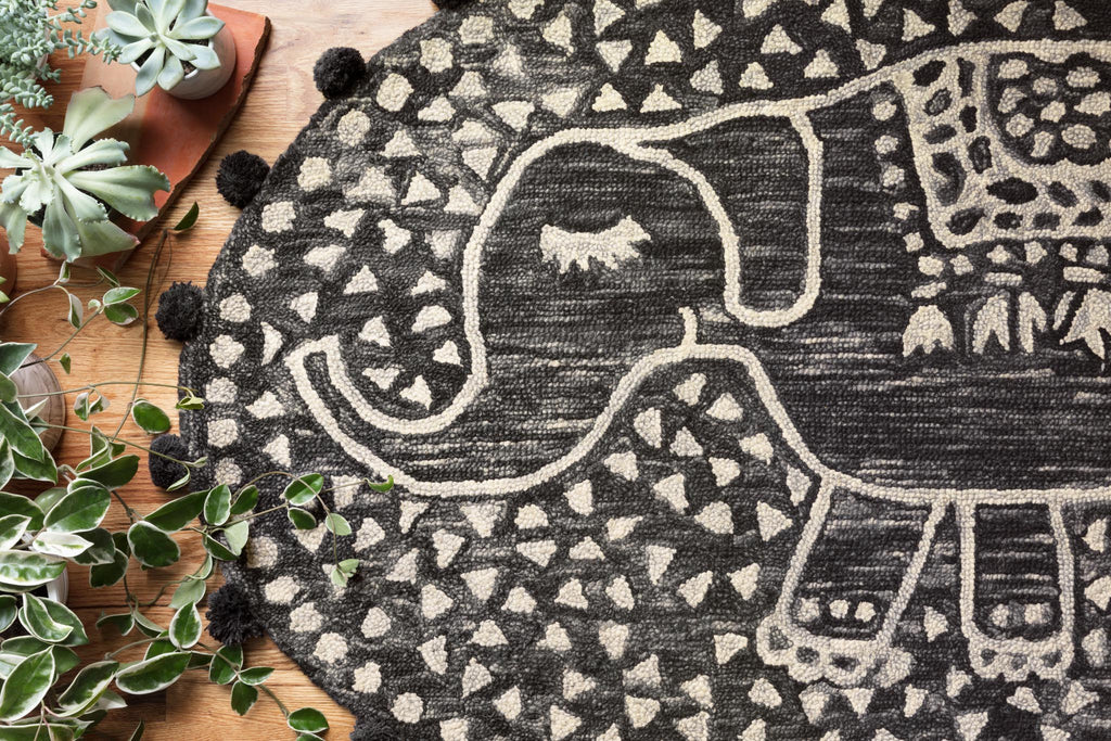 Loloi Fante FAN-01 Charcoal Area Rug by Justina Blakeney Lifestyle Image Feature