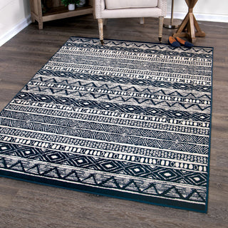 Orian Rugs Farmhouse Bamba Indigo Area Rug Lifestyle Image Feature