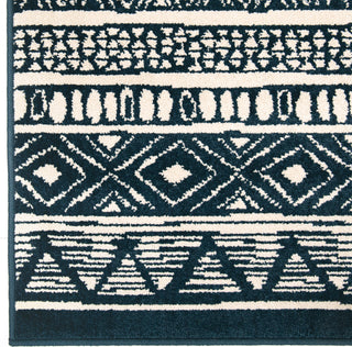 Orian Rugs Farmhouse Bamba Indigo Area Rug Close up