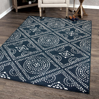 Orian Rugs Farmhouse Camille Catalina Blue Area Rug Lifestyle Image Feature