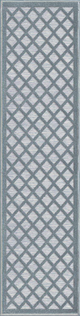 Orian Rugs Farmhouse Fusion Lattice Harbor Blue Area Rug main image