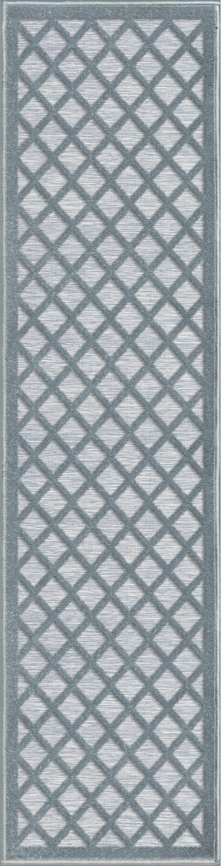 Orian Rugs Farmhouse Fusion Lattice Harbor Blue Area Rug main image