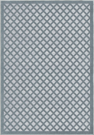 Orian Rugs Farmhouse Fusion Lattice Harbor Blue Area Rug Main Image