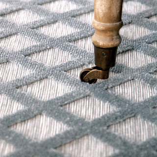 Orian Rugs Farmhouse Fusion Lattice Harbor Blue Area Rug 