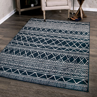 Orian Rugs Farmhouse Grand Turk Catalina Blue Area Rug Lifestyle Image Feature