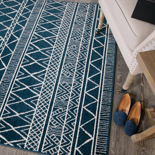 Orian Rugs Farmhouse Grand Turk Catalina Blue Area Rug 