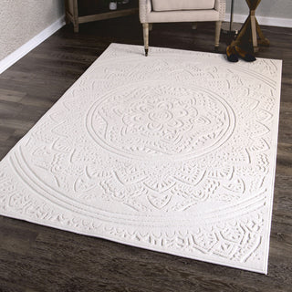 Orian Rugs Farmhouse Mandala Natural Area Rug Lifestyle Image Feature