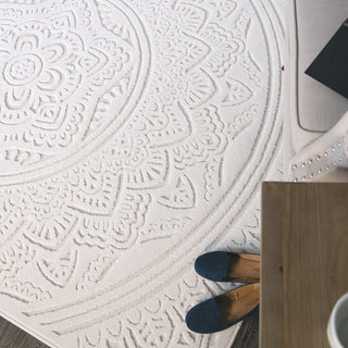 Orian Rugs Farmhouse Mandala Natural Area Rug 