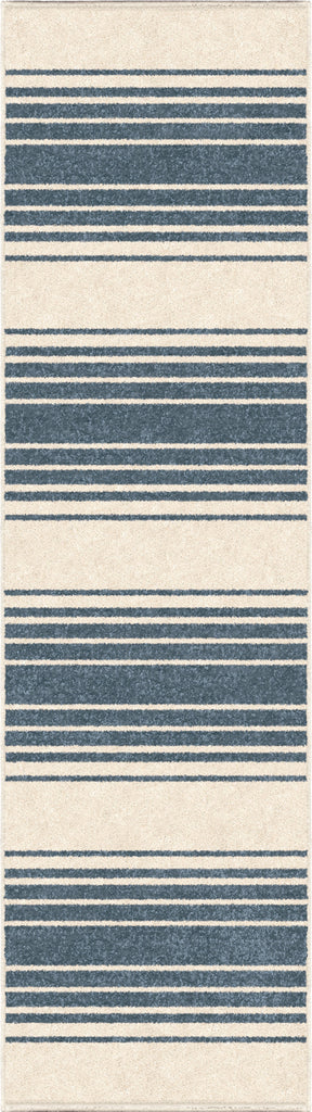 Orian Rugs Farmhouse Simple Stripe Light Blue Area Rug main image