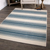 Orian Rugs Farmhouse Simple Stripe Light Blue Area Rug Lifestyle Image Feature