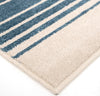 Orian Rugs Farmhouse Simple Stripe Light Blue Area Rug Corner Image