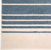 Orian Rugs Farmhouse Simple Stripe Light Blue Area Rug Close up