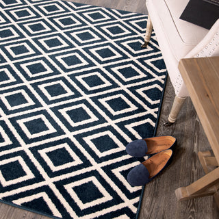 Orian Rugs Farmhouse Trellis Catalina Blue Area Rug 