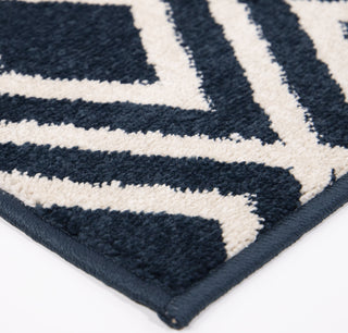 Orian Rugs Farmhouse Trellis Catalina Blue Area Rug Corner Image