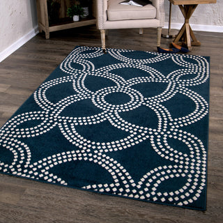 Orian Rugs Farmhouse Woolmark Catalina Blue Area Rug Lifestyle Image Feature