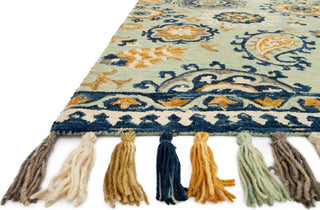 Loloi Farrah FH-01 Aqua/Multi Area Rug Corner Image Feature